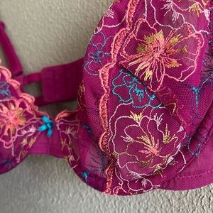 Free People Intimates and Sleepwear Purple Floral Lace Underwire bra